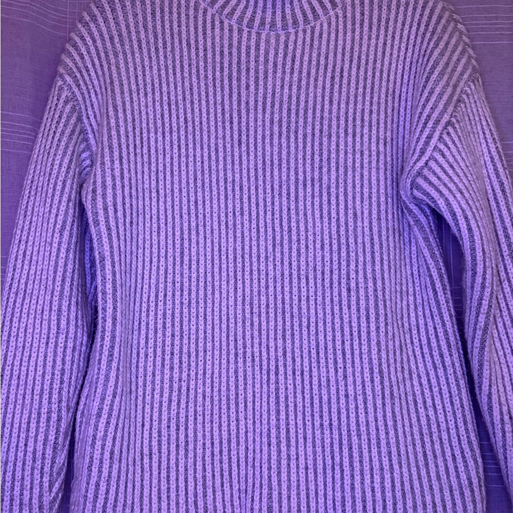 Purple Striped Women's Sweater